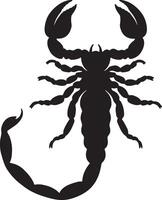Silhouette of scorpion design on white background vector