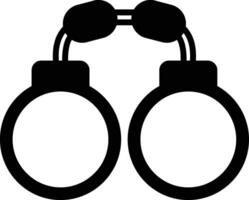 Handcuffs icon or logo illustration in white background vector