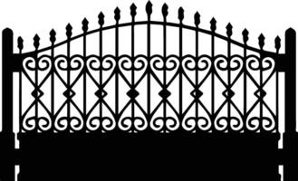 Gate icon silhouette illustration. Gate logo icon on white background vector