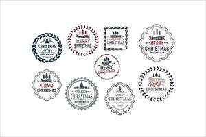 Classic Retro Christmas Greeting with Bold Typography and Simple Arrows vector