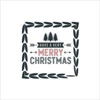 Nostalgic Christmas Greeting Design with Retro Typography and Arrows vector