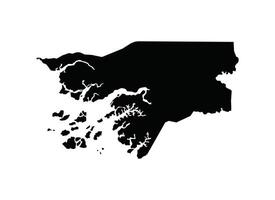 Map of Guinea Bissau. Guinea Bissau Map on white background. vector