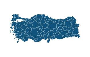 Map of Turkey. Turkey Map on white background. vector