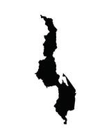 Map of Malawi. Malawi Map on white background. vector