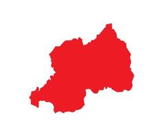 Map of Rwanda. Rwanda Map on white background. vector