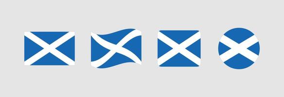Scotland flag. Set of Scotland Flags Collection. vector