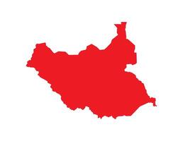 Map of South Sudan. South Sudan Map on white background. vector