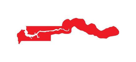 Map of Gambia. Gambia Map on white background. vector