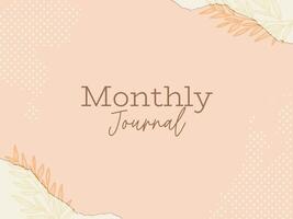 Monthly Journal template