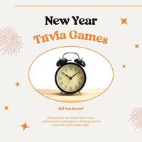 Linkedin Post Carousel - New Year Trivia template