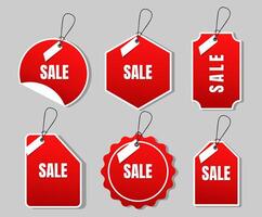 Set of sale tags and labels template shopping labels vector