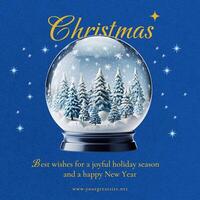 social media linkedin post christmas greeting card template