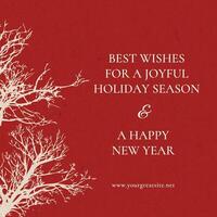 christmas greeting card linkedin post template