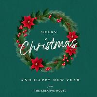 christmas greeting for linkedin post social media template