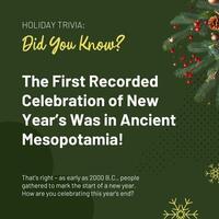 Trivia Carousel LinkedIn Post End of Year Holiday Edition template
