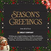 Holiday Greetings Linkedin Post template