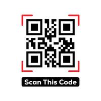 Scan QR code icon. Digital scanning qr code. QR code scan for smartphone. QR code for payment. Scan QR code symbol vector