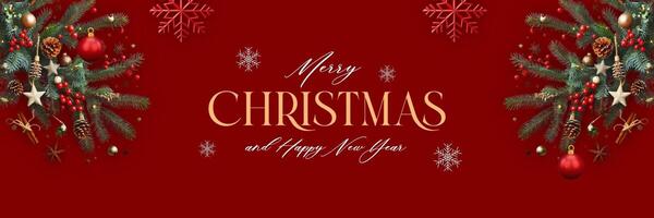Merry Christmas and Happy New Year Header template