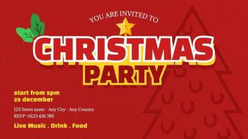 Xmas Party Invitation Twitter Post template