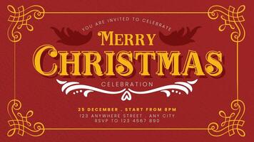 Christmas Celebration Invitation Vintage Themed Twitter Post template