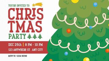 Christmas Party Invitation Twitter Post Template
