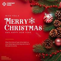 Christmas Season Greeting Social Media Post template
