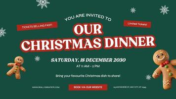 Twitter Post - Christmas Dinner Invitation template
