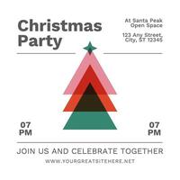 Christmas Party Invitation Instagram Post template
