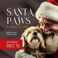 Minimalist Santa Paws Event Instagram Post template