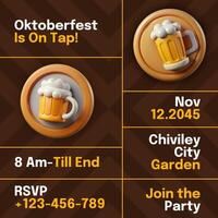 Oktoberfest Is On Tap Instagram Post template