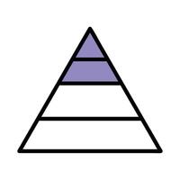 triangle of business and marketing icons vector