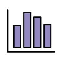 bar chart of business and marketing icons vector