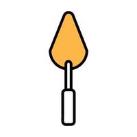 collection of cement scoop icons in the field of building construction vector