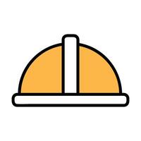 collection of herlmet icons in the field of building construction vector
