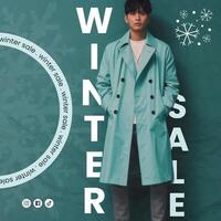 Green Modern Winter Sale Instagram Post template