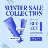 Instagram Post - Winter Skincare Sale template