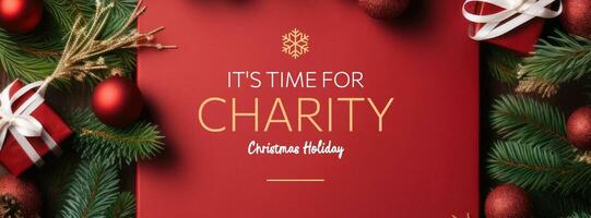 Christmas Charity Organization Page Cover template