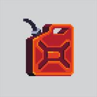 Pixel art illustration Gas Gallon. Pixelated Gas Can. Red Gas Can Gallon pixelated for the pixel art game and icon for website and game. old school retro. vector