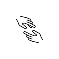 compassion thin outline icon design good for web or mobile app vector