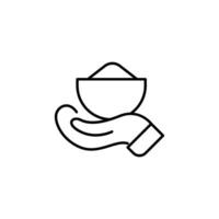 hunger thin outline icon design good for web or mobile app vector