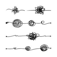 hand drawn tangled scribble sketch. Abstract doodle with line art. vector
