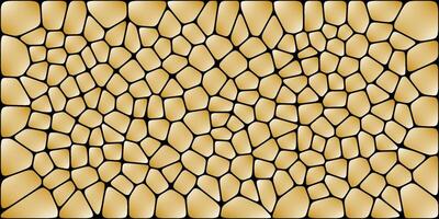 Seamless mosaic pattern. Golden stone realistic background. Design illustration for web, print, interior design, wallpaper vector