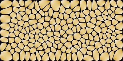 Seamless mosaic pattern. Golden stone realistic background. Design illustration for web, print, interior design. vector
