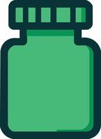 Simple Green Jar Graphic - Great for Digital and Print Projects vector