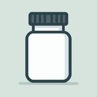 Clean and Simple Supplement Container Illustration vector