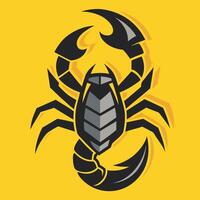 Emperor scorpion attacking, Pandinus imperator, isolated vector