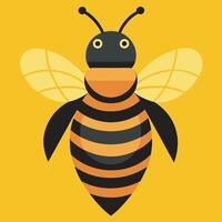 bee icon set. Bee flying on a dotted route isolated on the white background vector