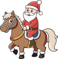 Santa Claus Laughs And Waves To Camera vector