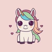 The Beautiful Story of the Rainbow Unicorn vector