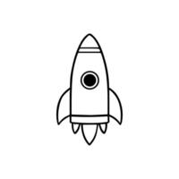 Rocket Illustration, Symbol of Technological Innovation vector
